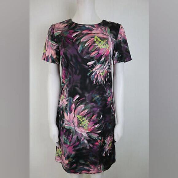 TRINA TURK WOMEN'S FLORAL PRINT SHORT SLEEVE DRESS SIZE 4 - Picture 1 of 7